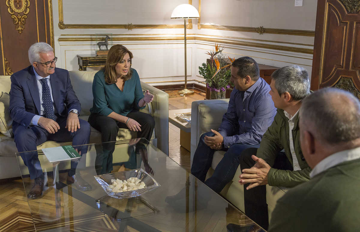 Susana Díaz, reunida con la cúpula de Coordinadora. Foto: JUNTA DE ANDALUCÍA