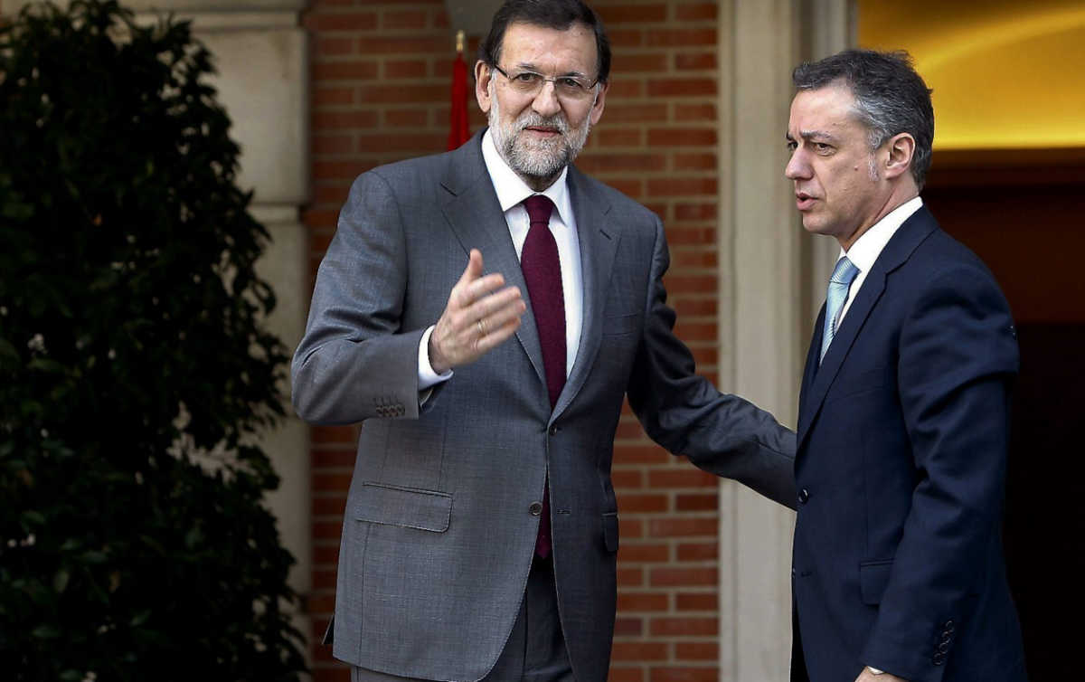 El presidente del Gobierno con el lehendarkari, Íñigo Urkullu. EFE