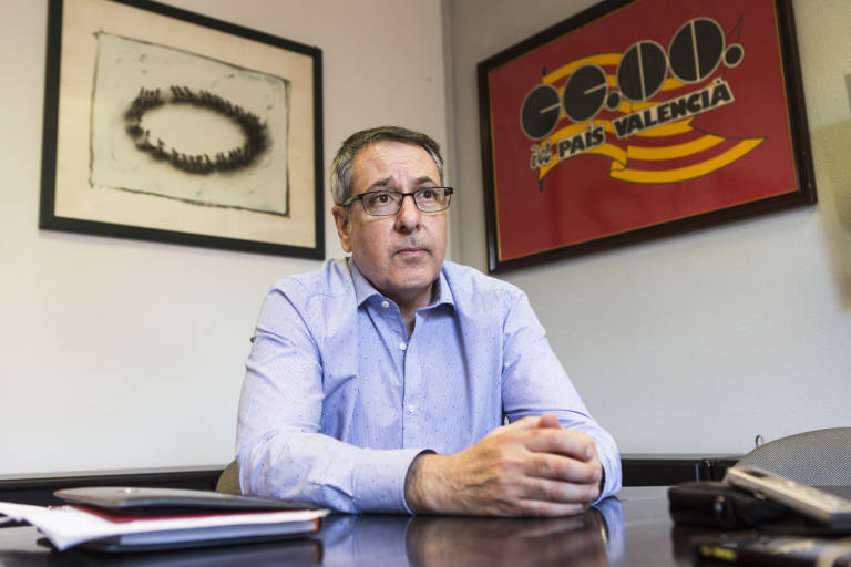 Arturo León, secretario general de CCOO-PV. Foto: EVA MÁÑEZ
