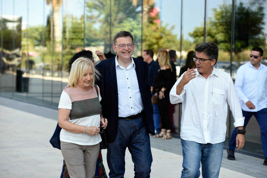 Puig junto a María Teresa Sempere y Alfred Boix en el congreso de este fin de semana. Foto: RAFA MOLINA