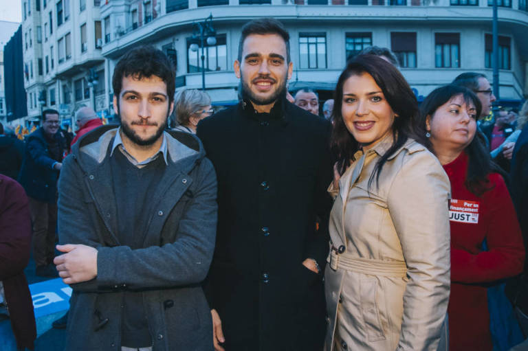 Antonio Estañ (Podemos), Fran Ferri (Compromís) y Mari Carmen Sánchez (Cs). Foto: KIKE TABERNER