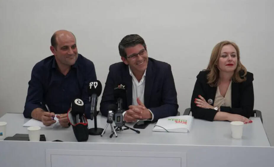 Rodríguez junto a Gallego y Enguix. Foto: ENS UNEIX