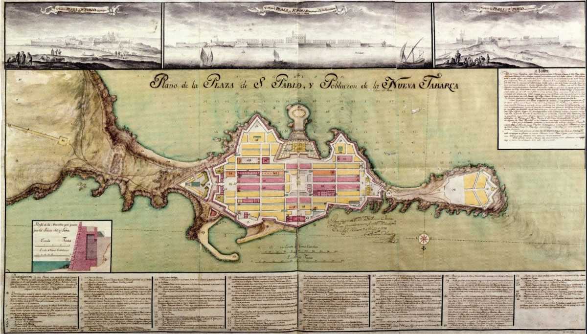 Plànol del projecte de Méndez de Ras (1770-1774). Universitat d’Alacant.