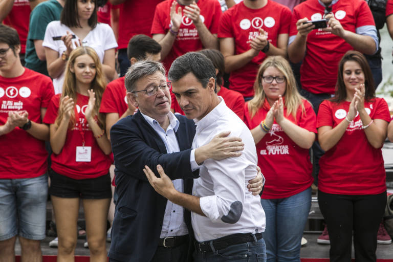 Puig y otros barones reclamaron a Sánchez que modificara su discurso de rechazo a la reforma de la financiación. Foto: EVA MÁÑEZ