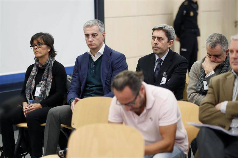 Cristina Ibáñez, Ricardo Costa y Vicente Rambla en el juicio de Gürtel. Foto: EFE