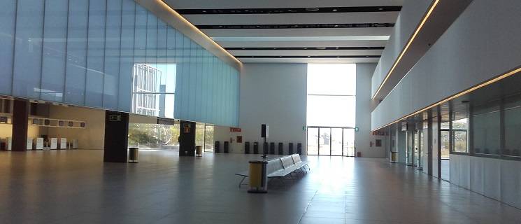 El vestíbulo de la terminal murciana, en una imagen reciente. Foto: AIRM