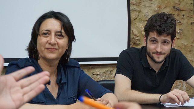Rosa Pérez (EU) y Antonio Estañ (Podem). Foto: VP