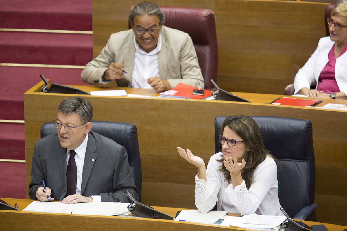 El presidente de la Generalitat, Ximo Puig, y la vicepresidenta, Mónica Oltra. Foto: KIKE TABERNER