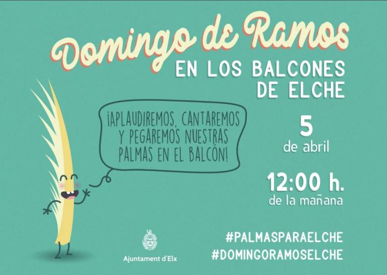 Elche propone celebrar su de Ramos en los balcones exhibiendo la palma blanca - Alicanteplaza