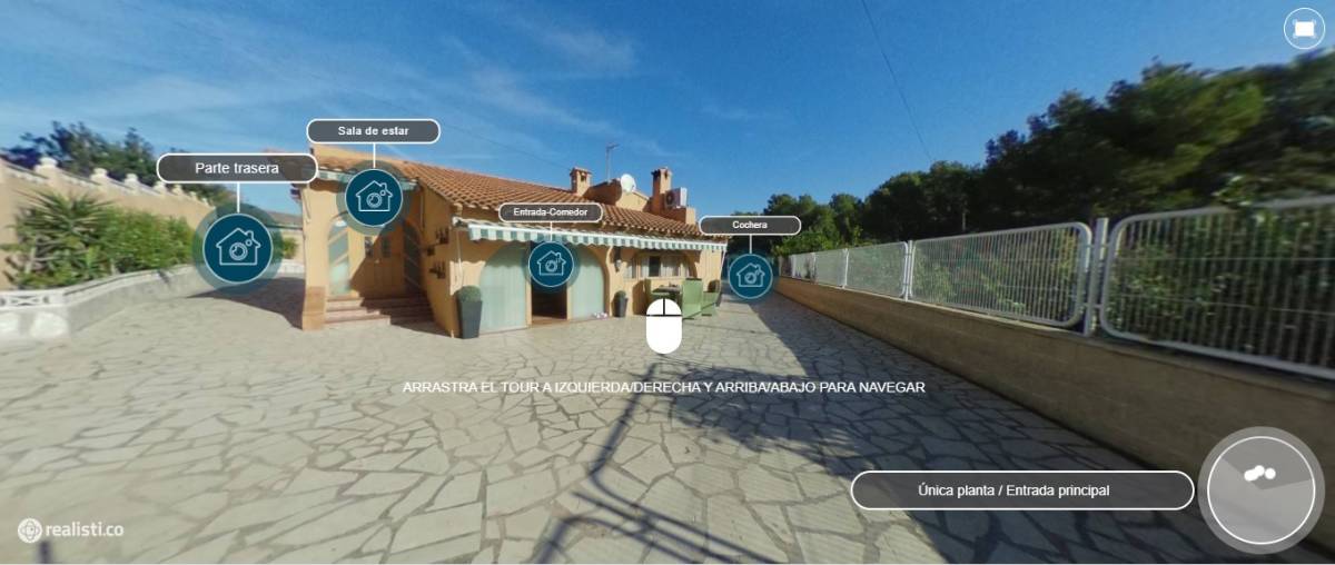 Tour virtual de una vivienda en venta en Mutxamel. Foto: AP