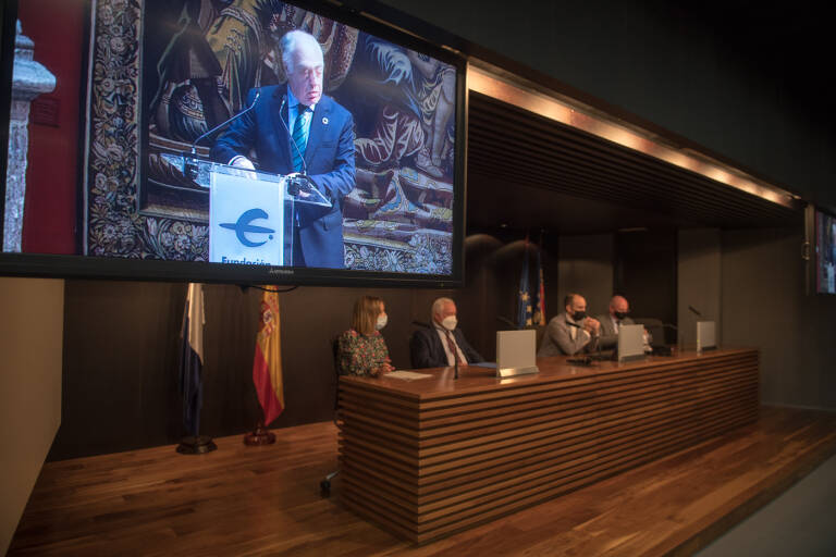 Intervención en streaming del presidente de Ibercaja desde Zaragoza