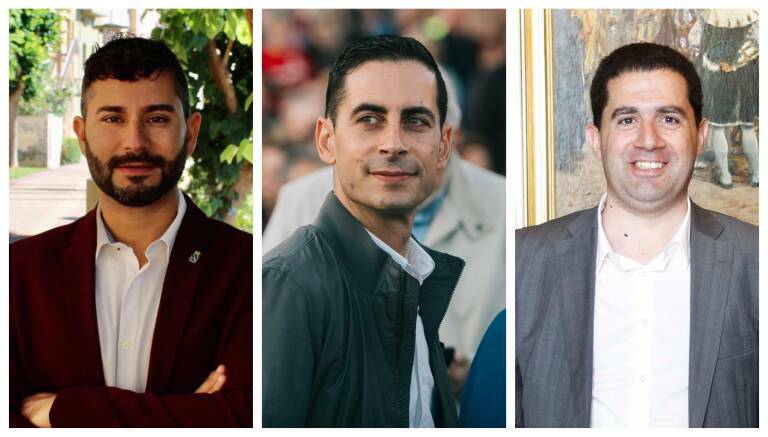 Falomir, Bielsa y Francés, los tres candidatos de Puig para los provinciales. Foto: VP