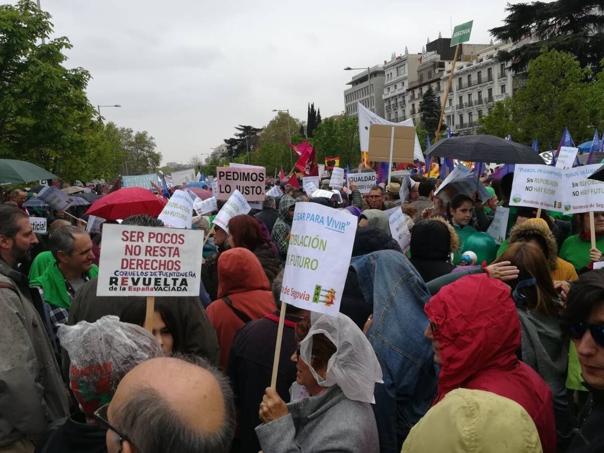 Manifestación en Madrid del movimiento España Vaciada. Foto: EP