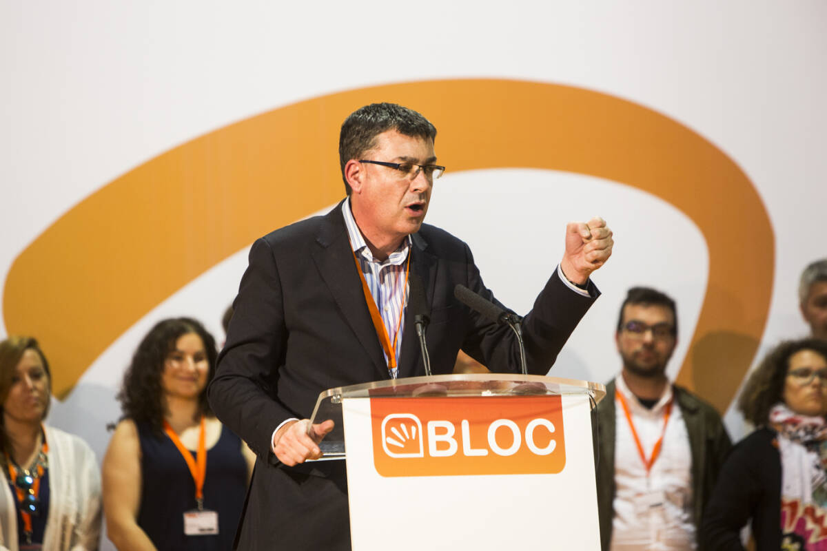 Enric Morera, en el último congreso del Bloc celebrado en 2016. Foto: VP