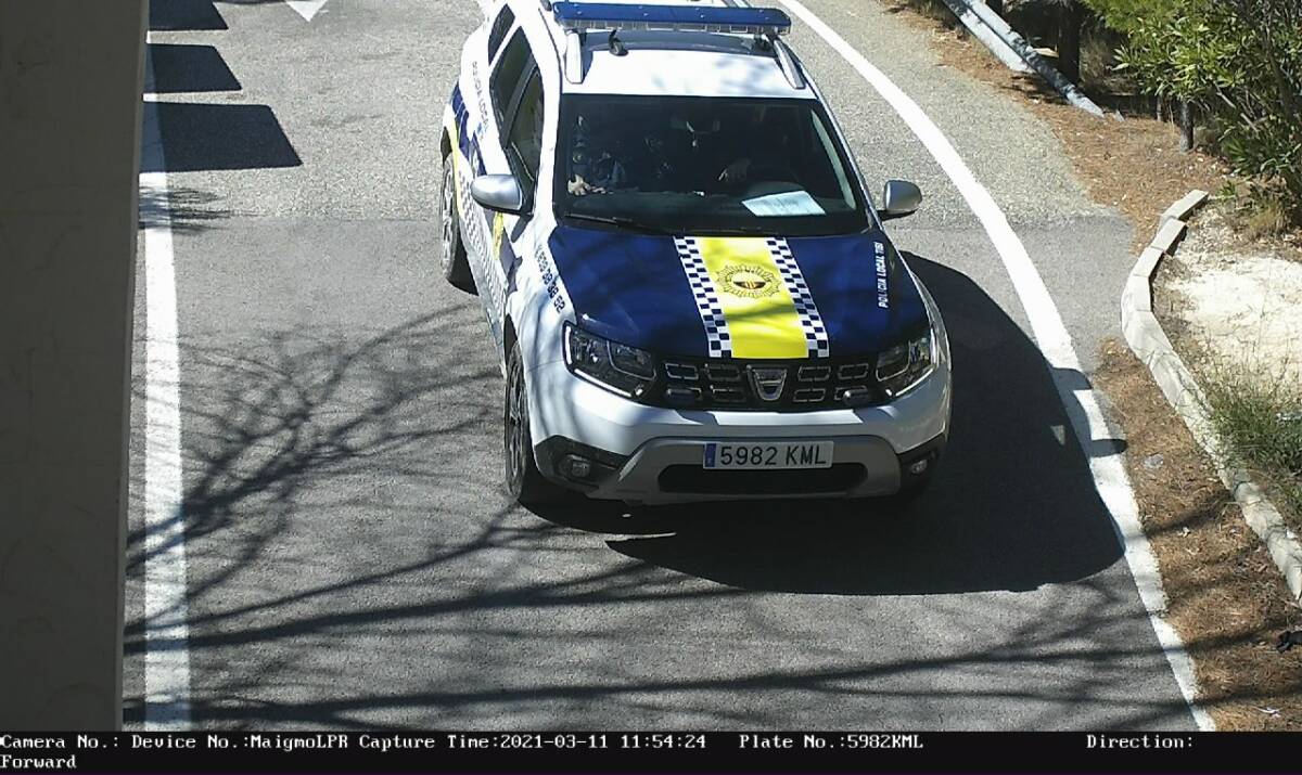 Ejemplo de la imagen del vehículo sospechoso que reciben los policías en su Telegram