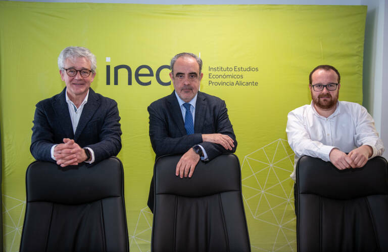 Francisco Llopis, Nacho Amirola y Quino Palací, de Ineca. Foto: RAFA MOLINA