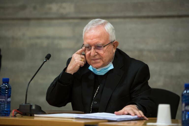 Jesús Murgui, obispo de Alicante en el momento de los hechos juzgados. Foto: RAFA MOLINA