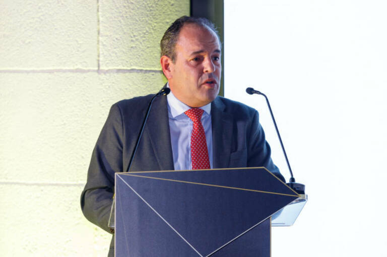 Carlos Baño, presidente de Facpyme, en un acto de la asociación. Foto: PEPE OLIVARES