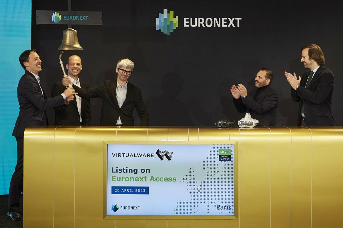 Toque de campana en el Euronext Acces de París. Foto: EURONEXT