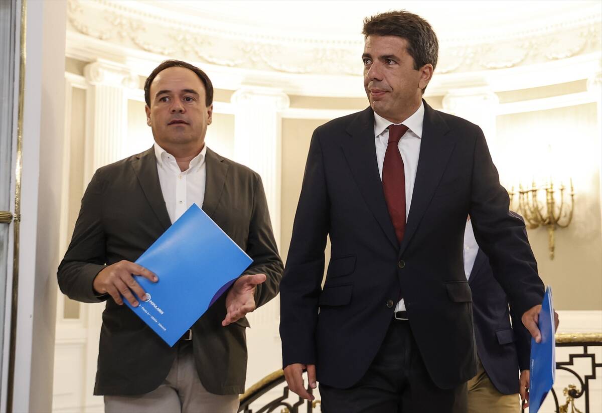 Pérez Llorca y Carlos Mazón. Foto: EP/Rober Solsona